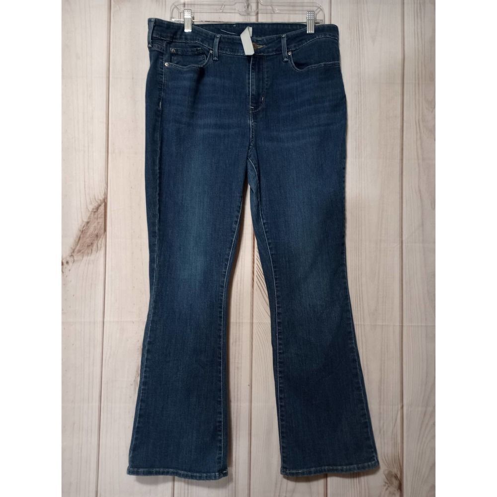 Signature by Levi Strauss Women Mid Rise Bootcut Jeans Dark Wash 16S W33 L30